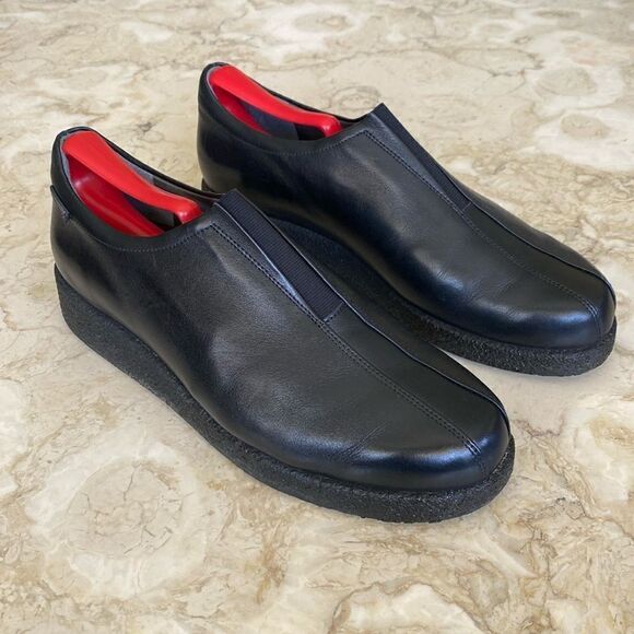 Mephisto Morven Black Leather Slip On Shoes - Picture 1 of 14